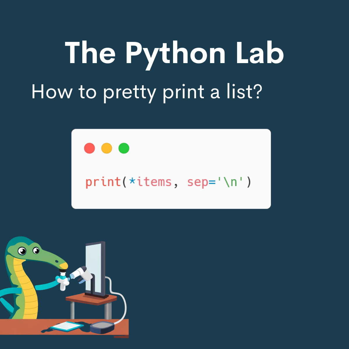Python Lab: Pretty Print a list