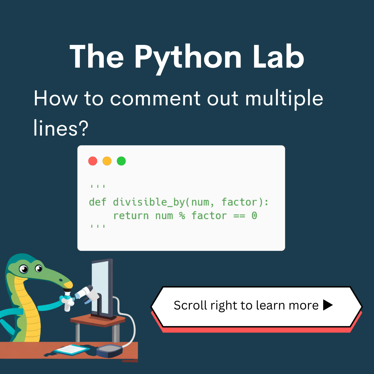 Python Lab: Multi-Line Comments