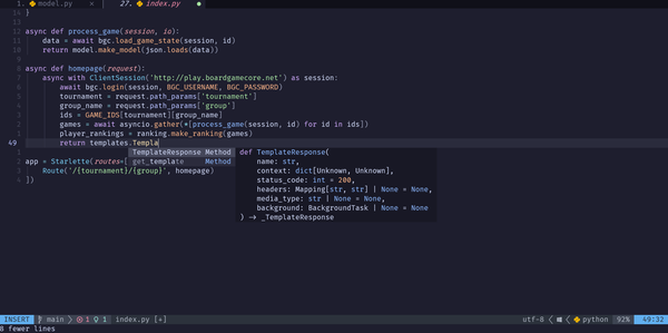 Configuring NeoVim as a Python IDE